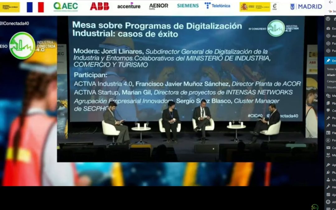 Intensas Networsk en IV Congreso Industria Conectada 4.0 -Inteligencia Artificial